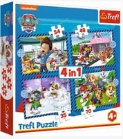 Puzzle PSI PATROL Psie Sprawy Niezależne Układanki 4w1 Duże Obrazki 4+