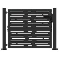 Brama ogrodowa, Bramka Ogrodowa 105x75 cm Corten Stal Kwadratowy Design