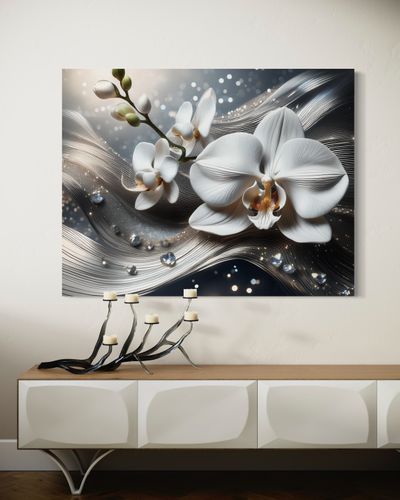 Obraz na płótnie, Abstrakcja 3D Orchidea 100x70 na Arena.pl