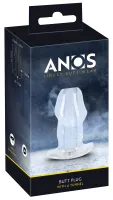 anos tunnel plug transparent - anatomiczny korek z otworem 10,2 cm