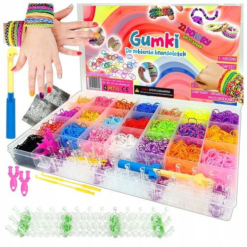 GUMKI DO ROBIENIA BRANSOLETEK DUŻY ZESTAW 6800 ELEMENTÓW XXL DLA DZIECKA na Arena.pl