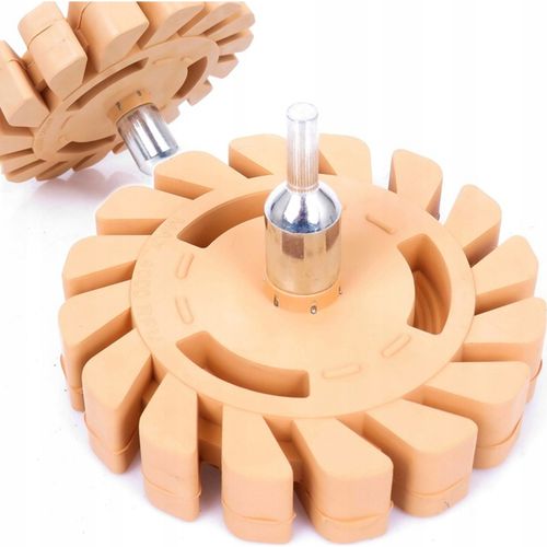 Krążek gumowy 100 mm do usuwania kleju taśmy z adapterem na wiertarkę na Arena.pl