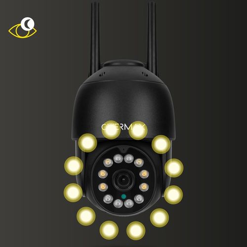 KAMERA ZEWNĘTRZNA OBROTOWA WIFI 4MPx 4x ZOOM CZARNA ULTRA HD PTZ IP66 LAN na Arena.pl