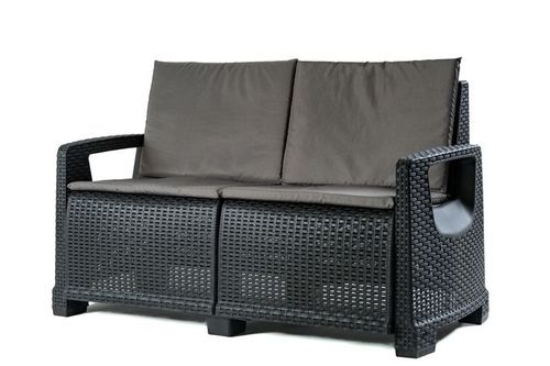 Zestaw Mebli Ogrodowych NAPOLI MINI 6 Rattan Antracyt na Arena.pl