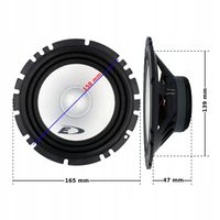 Głośniki samochodowe ALPINE SXE-1750S 16,5 cm 280W BASOWE + WYSOKOTONOWE