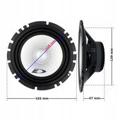 Głośniki samochodowe ALPINE SXE-1750S 16,5 cm 280W BASOWE + WYSOKOTONOWE