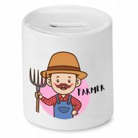 Skarbonka Prezent Dla Rolnika Farmer Z Nadrukiem Ze Zdjęciem