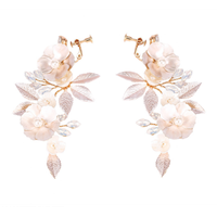 Kolczyki ślubne BOHO wizytowe wiszące z kryształkami stal szlachetna KOLS08