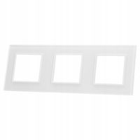 RAMKA SZKLANA POTRÓJNA (3 PUSZKI) - BIAŁA LIVOLO