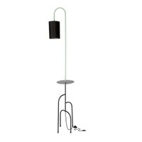 Ravello lampa podłogowa czarny+zielony 1x40W E14 abażur czarny