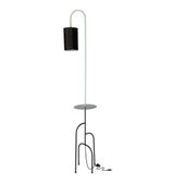 Ravello lampa podłogowa czarny+zielony 1x40W E14 abażur czarny