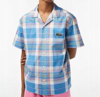 Lacoste Men's Short Sleeve Organic Cotton Check Shirt 44