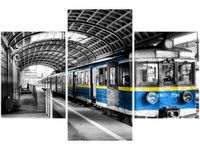90X60CM OBRAZ DRUK POCIĄG TRZY OBRAZY