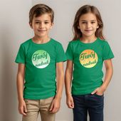 Dziecięca bawełniana koszulka z Twoim nadrukiem - żywa zieleń 3-4
