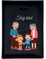 KALENDARZ A6 2026 TYGODNNIOWY dla dziadka babci PREZENT z twoim napisem