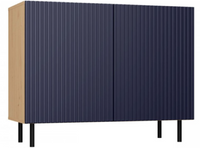 Komoda 2D Ryflowana 100 cm Grafit KAMIKA SLIM TS - 3 Kolory