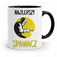 Kubek Czarny Dla Spawacza Najlepszy Spawacz Z Nadrukiem Ze Zdjęciem