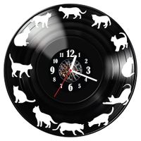 Zegar ścienny z płyty winylowej Koty 188.14