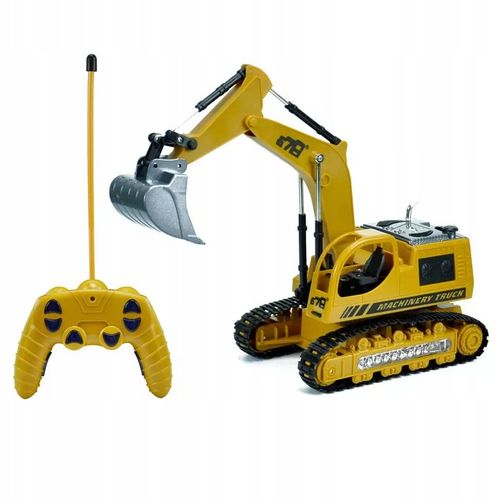 DUŻA KOPARKA ZDALNIE STEROWANA ŚWIATŁO LED PILOT RUCHOME RAMIĘ ŁYŻKA-METAL na Arena.pl
