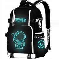 Plecak Szkolny Młodzieżowy ŚWIECĄCY Tornister DLA CHŁOPCA Pojemny Czarny