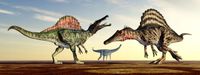 FOTOTAPETA LAS SKAŁY DINOZAURY DRZEWA 3D 380x256