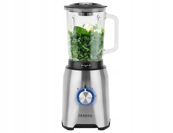 BLENDER KIELICHOWY SZKLANY do owoców i warzyw Kruszy Lód TRANSA 1600W zdjęcie 9