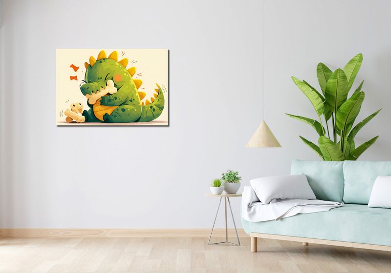 Obraz 90x60cm Uroczy Dinozaur zdjęcie 2