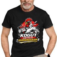 Kogut ustala harmonogram - męska koszulka na prezent Czarny XXL T-shirt