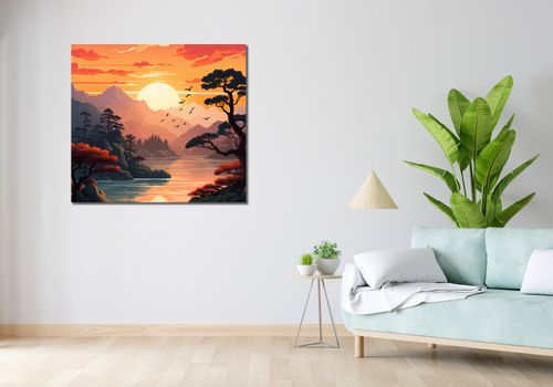 Obraz 100x90cm Złoty Zachód na Arena.pl