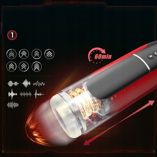 Automatyczny męski Masturbator7trybów pchnięcia i wibracji Przycisk orgazmu na Arena.pl