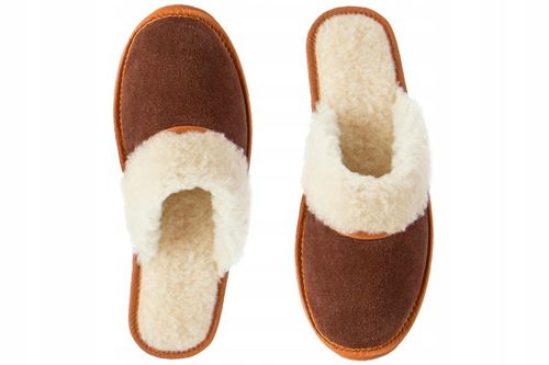 Ciepłe Kapcie Damskie SKÓRZANE GÓRALSKIE Pantofle Wełniane POLSKIE na Arena.pl