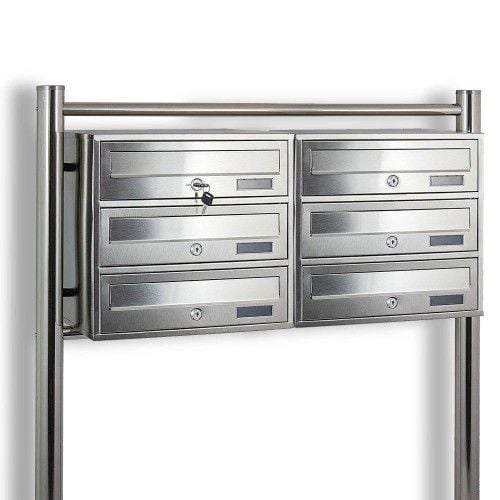 SKRZYNKA LOKATORSKA 6 EURO STAL NIERDZEWNA STOJAK ZEWNĘTRZNA na Arena.pl