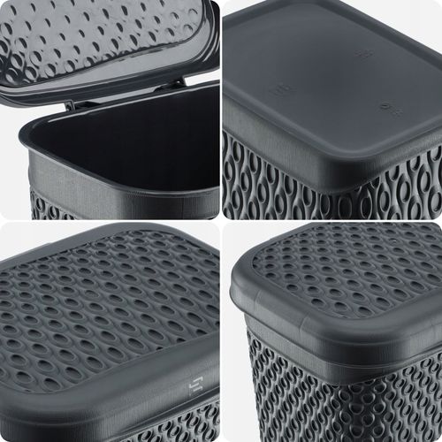 KADAX Pojemnik Na Proszek Do Prania 6L Detergenty Pudełko Szary na Arena.pl