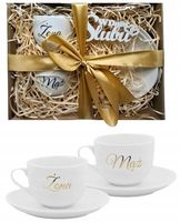 Prezent na Ślub Ślubny Komplet Filiżanek