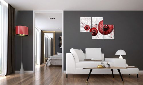 Obraz Płótno 90X60 Czerwone Dmuchawce 2 na Arena.pl