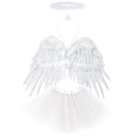 Akcesoria do przebrania spódniczka opaska skrzydła Biały Anioł