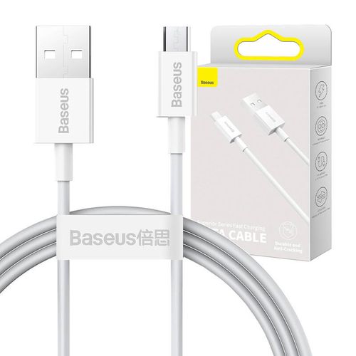 Kabel USB do micro USB Baseus Superior Series, 2A, 1m (biały) na Arena.pl