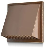 kratka wentylacyjna/wylot z okapem 170*170,fi 125, brąz - rx 02-502br