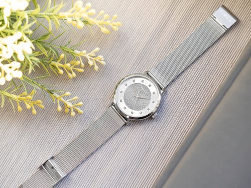 DAMSKI ZEGAREK TIMEX TW2U67000 SREBRNY BRANSOLETA MESH ELEGANCKI CYRKONIE na Arena.pl