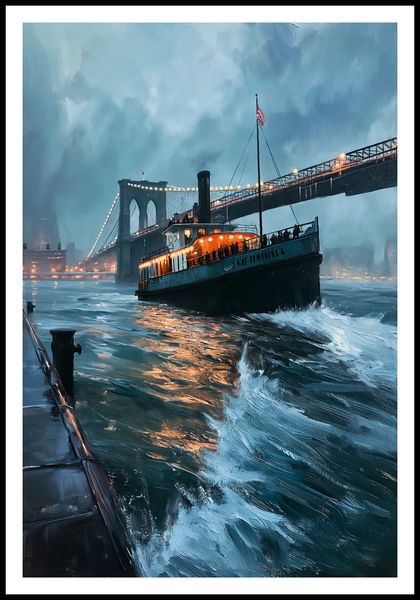 Plakat 67,5x100cm Stary Parowiec zdjęcie 3