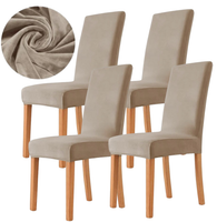 ZESTAW 4 SZT POKROWCE POKROWIEC NA KRZESŁO WELUR