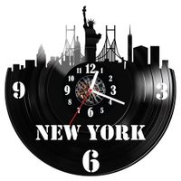 Zegar ścienny z płyty winylowej Nowy York 266.14