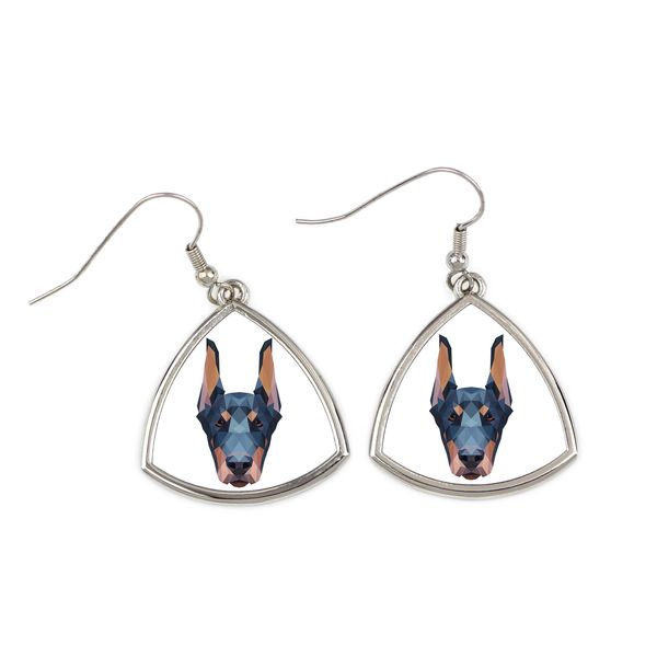 Doberman kolczyk geometryczny Art-Dog zdjęcie 1
