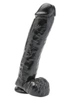 dildo 11 inch with balls black
