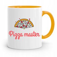 Kubek Żółty Dla Kucharza Kucharki Pizza Master Z Nadrukiem Ze Zdjęciem