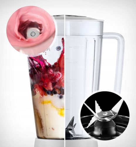 BLENDER KIELICHOWY DO KOKTAJLI SMOOTHIE 2 WKŁADY CHŁODZĄCE + 2 BUTELKI 3w1 na Arena.pl