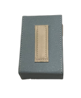 Jasno-Szare błękit Pudełko Etui na Paczkę Papierosów z Karmelowym Paskiem