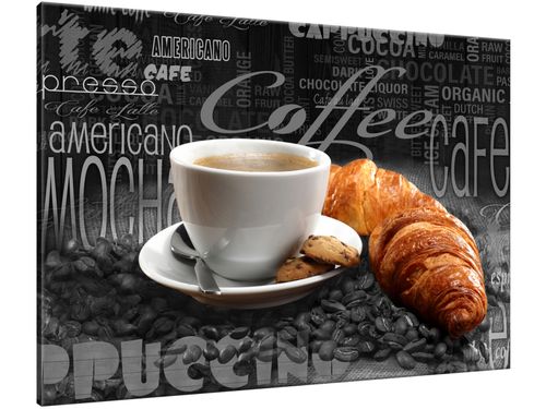 Obraz Czarna kawa 100x70 PŁÓTNO na Arena.pl