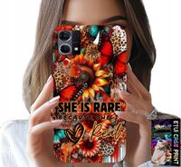 ETUI DO OPPO RENO7 4G - SHE IS RARE, SŁONECZNIKI, KWIATY, MOTYLE