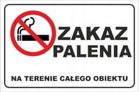 Naklejka ZAKAZ PALENIA NA TERENIE OBIEKTU FIRMY